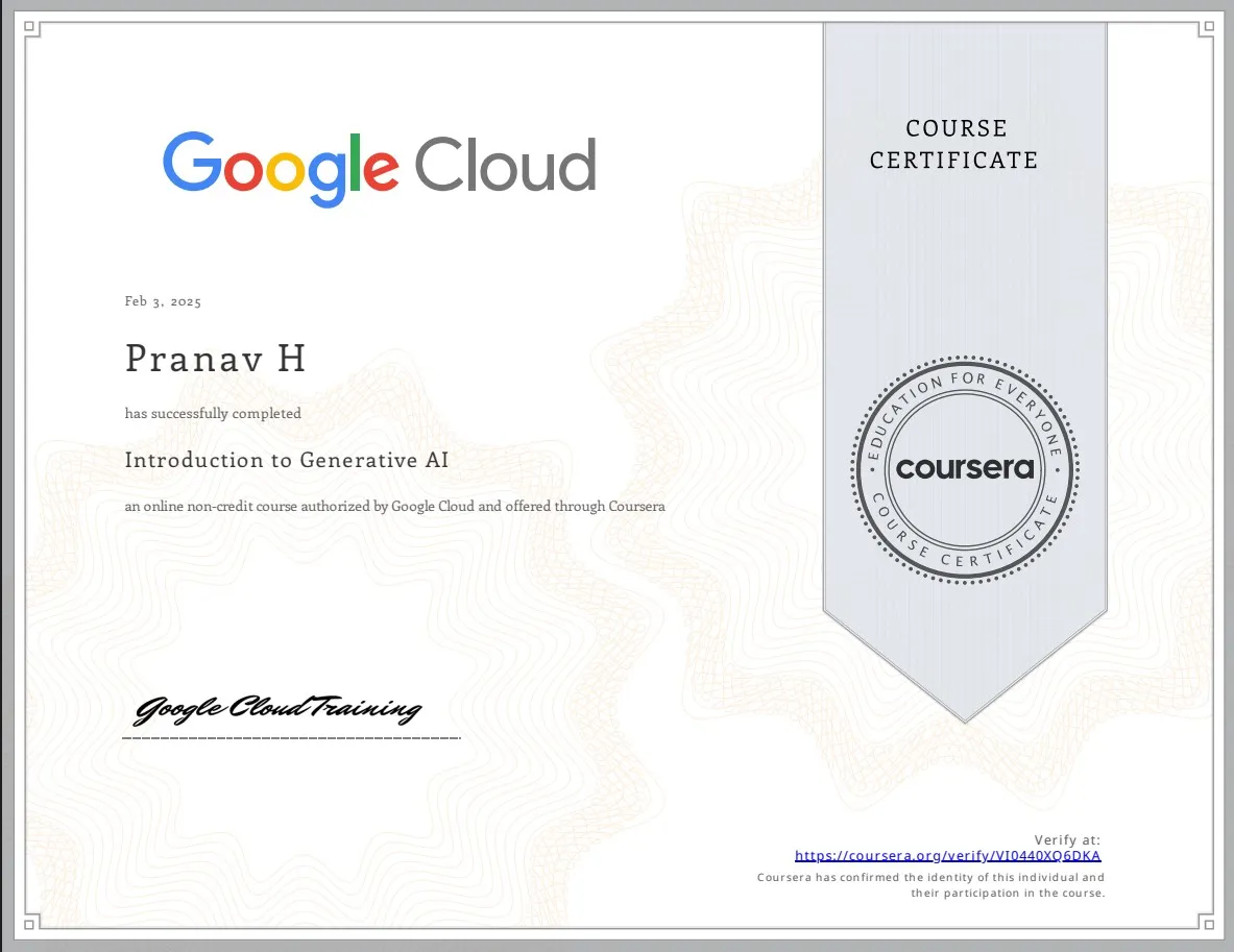 Introduction to Generative AI: Google Cloud